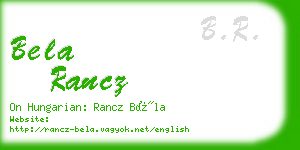 bela rancz business card